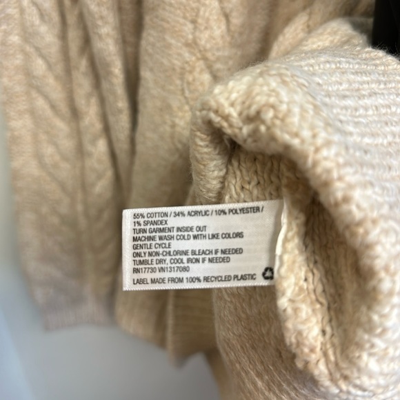 Knox Rose ladies sweater, long sleeve XXL beige color - Picture 3 of 3